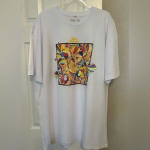 Colorful Yellow Submarine Beatles Graphic White T-Shirt 3XL